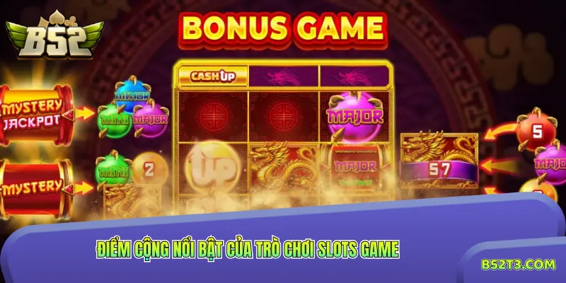 Điểm cộng nổi bật của trò chơi slots game