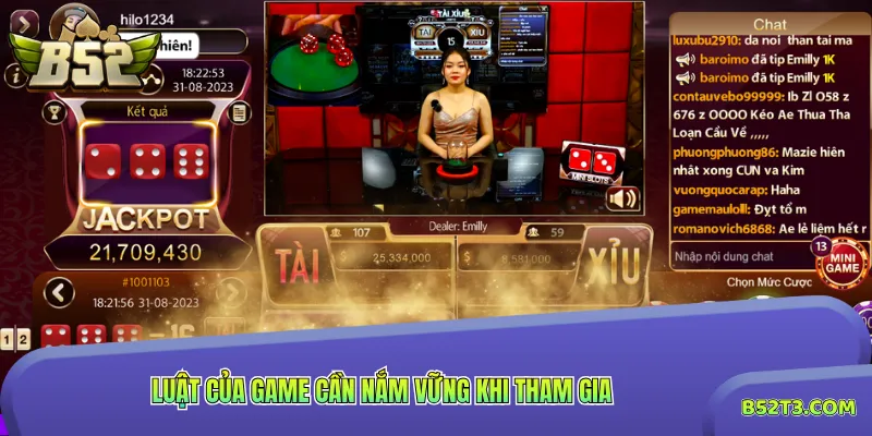 Luật của game cần nắm vững khi tham gia