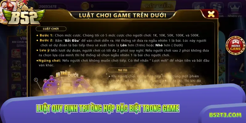 Luật quy định trường hợp đặc biệt trong game